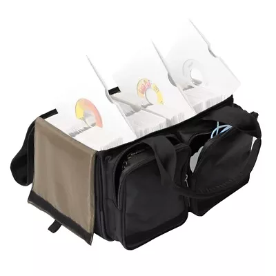 Magma MGA43013 Black/Khaki Carry Case Bag Holds 150 45rpm 7  DJ Vinyl Records... • $169.99