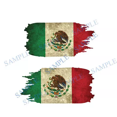 (2) Mexico Mexican Flag Distressed Decal Sticker Car Truck Window Tablet Helmet • $4.99