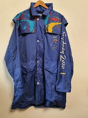 Vintage Bonds Sydney 2000 Olympics Windbreaker Raincoat Jacket Mens Large Blue • $45