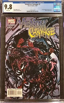 Venom Vs. Carnage #2 CGC 9.8 Patrick Mulligan Becomes Toxin White Pages 2004 • $240