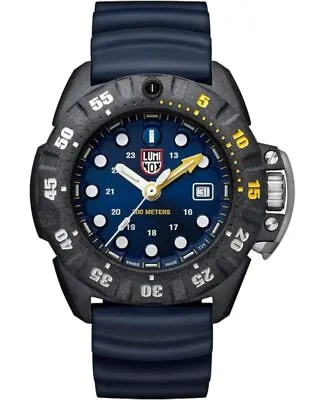 New Luminox Scott Cassell Deep Dive Blue Dial Rubber Strap Men's Watch XS.1553 • $307