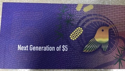 $22 • Buy Next Generation RBA $5 Banknote Commemorative Folder 2016 Australian Currency 