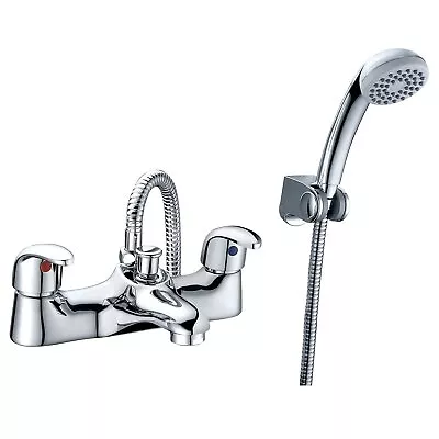 RAK Basic Bath Shower Mixer With Shower Head And Hose - Chrome • £100.95