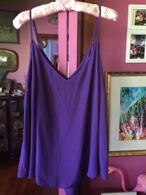 $16 • Buy Stunning Glam ASOS Curve Purple Layered Camisole Top Adjustable Size 20-22 NWT