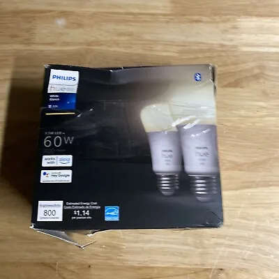 Philips Hue Smart 60W A19 LED Bulb Soft Warm White Light 800 Lumen 2 Pack • $24.75