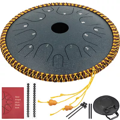 VEVOR 14 Inch Steel Tongue Drum Handpan Hand Drums 14 Notes Tankdrum W/ Bag Red • $99.99