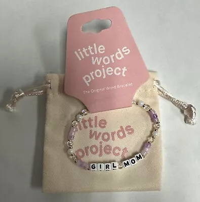 Little Words Project Girl Mom Life Crystal Beaded Stretch Bracelet M/L • $14.99