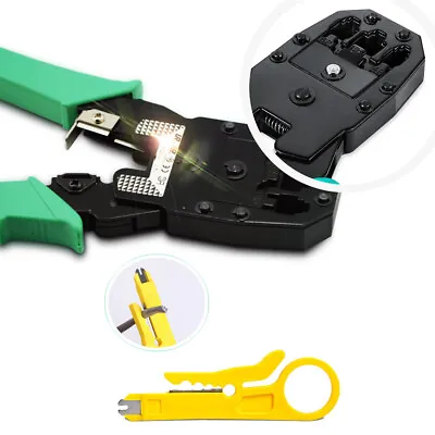 Network Cable Crimper (GS15) Lan Ethernet RJ45 RJ11 Wire Hand Tools Cat 5/6/7 OZ • $15