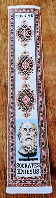 £4.99 • Buy 🇹🇷 Ephesus SOCRATES Turkey Silk Woven Bookmark VGC!!!! C14