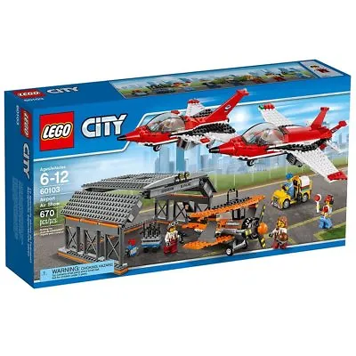 Lego City Town 60103 Airport Air Show Plane Hangar Jet Pilot Car Present NISB • $237.49