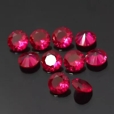 5.50 Ct Fancy Color VS1 10 Pcs Lot 5.00 Mm Round Brilliant Red Loose Diamond • $75.60