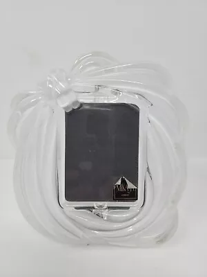 Mikasa Crystal Sweeping Bow 6  X 5.75  Picture Frame Wedding Formal • $19.99