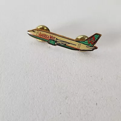 America West Airlines Boeing 737 B737 Airplane Lapel Hat Jacket Pin • $11.99