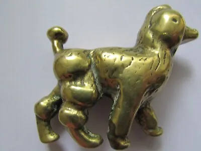£9.95 • Buy Vintage Solid Brass Poodle Dog Miniature Ornament - Heavy Gauge Brass. .