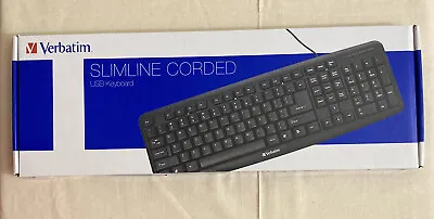 Verbatim 99201 Slimline Corded USB Keyboard • $6