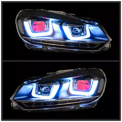 VLAND LED Headlights Fit For 2010-2014 Volkswagen Golf / Jetta Wagon Demon Eyes • $249.99