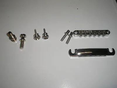 Epiphone Chrome Bridge And Tailpiece Parts - Good Working Condition - Good Shape • $25