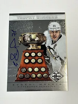 2012-13 Limited Evgeni Malkin Trophy Winners Signatures Auto #/99 Penguins • $80