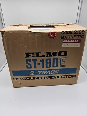 Elmo ST-180E Super 8MM 2-Track Projector With Stereo Sound Tested Working W/Box • $189.99