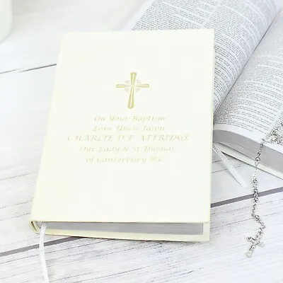 Personalised Holy Bible Christening Baptism Confirmation Holy Communion Gift • £18.99