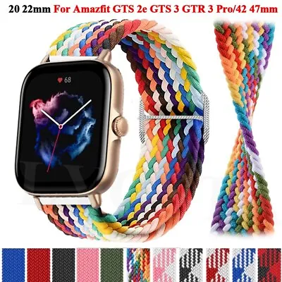 Braided Nylon Strap Band For Xiaomi Amazfit GTS 2 GTS2 Mini 2e GTS3 GTR3 47 42mm • £3.54