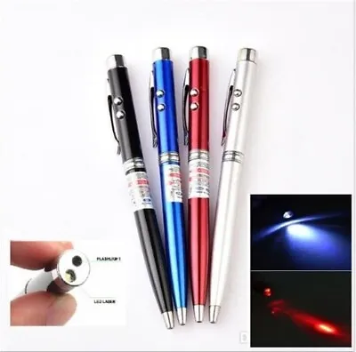 Laser Ballpoint Pen Pointer LED Torch Light Lazer 3in1 Training Tool Work Teache • $8.95