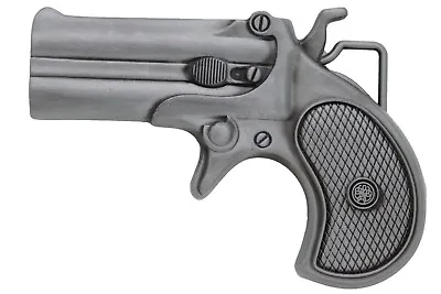 Men Silver Metal Western Fashion Belt Buckle Handgun Revolver Gun Rider Trucker • $10.46