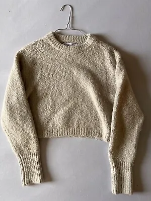 Zara Womens Cropped Cream Sweater Xs • $12.49