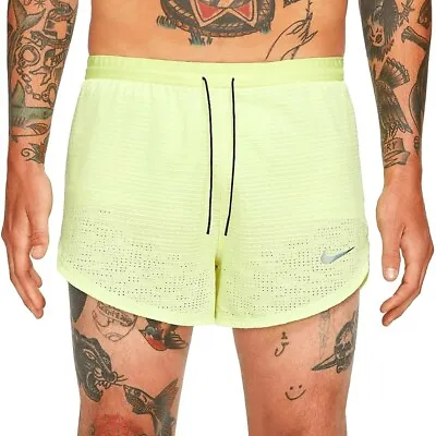 Men Nike Running Division Pinnacle Racing Shorts Volt Black DA1294 736 Size XL • $29.99