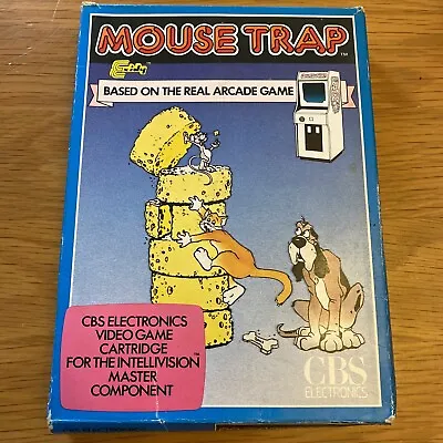 Intellivision Mouse Trap Boxed With Manual And 2 Overlays • £17.99