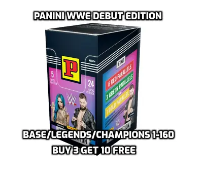 £0.99 • Buy Panini Wwe Debut Edition Trading Cards Base/legends/champions 1-160