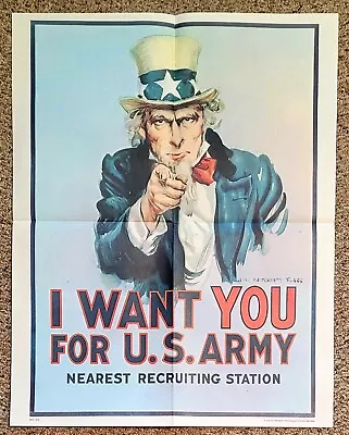 1975 UNCLE SAM I WANT YOU PRINT 28x22 RPI223 US GOVERNMENT PRINTING ARMY NM-MT • $29.99