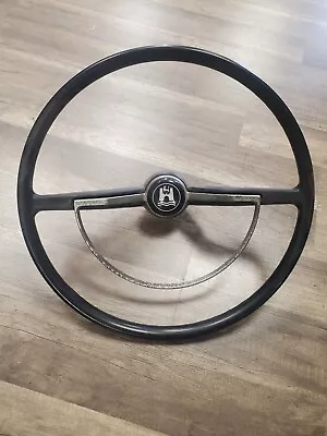 Black Steering Wheel W/ Horn Button Ring For 1962-1971 Volkswagen Models USED • $195