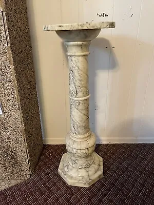 $799.99 • Buy Antique Vintage Alablaster Marble Pillar Pedestal 30” Victorian Style Column