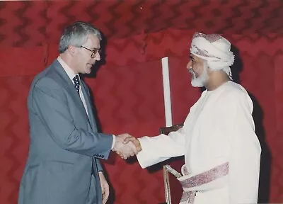 Sultan Qaboos Of Oman With John Major  A13 A1375 Original Vintage Photo • $36