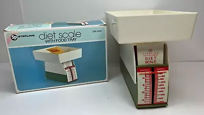 Vintage 1983 Sterling Plastics Diet Scale With Food Tray Collectible Scale • $3.99