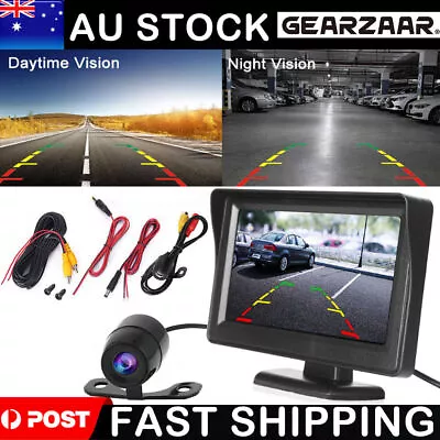 4.3  Front Backup Camera TFT Screen LCD Reverse Rear View Car Monitor AUS • $23.79