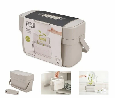$63.22 • Buy Joseph Joseph Compo 4 Easy-fill Food Waste Caddy Kitchen Compost  