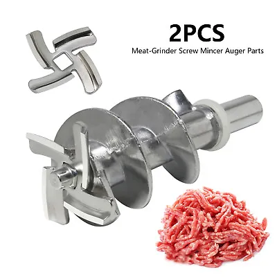 2X Meat-Grinder Screw Mincer Auger Parts Replace Home Kitchen Accessories Set UK • £11.88
