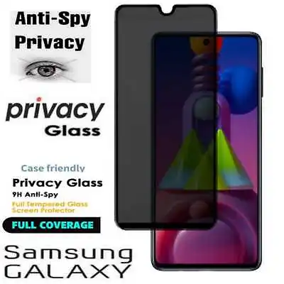 Privacy Tempered Glass Screen Protector For SamsungA71 A72 F62 M51 M53 S10 Lite. • £3.99