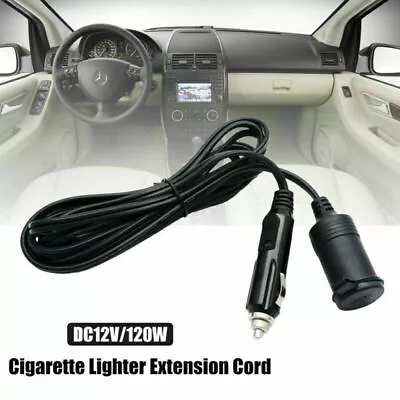 £6.99 • Buy Universal 12V Car Cigarette Lighter Extension Cable Power Charger Socket Adapter