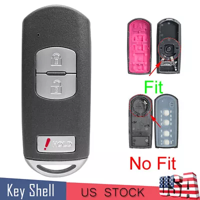 For MAZDA 3 CX3 CX-5 Remote Key Fob Case Cover WAZSKE13DO1 3 Buttons 2014 - 2018 • $11.39