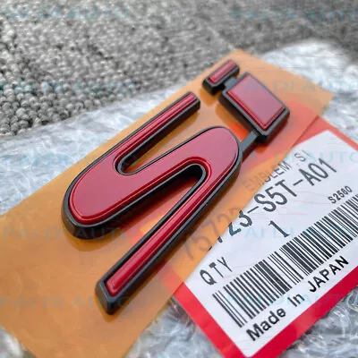 NEW SI RED Black BADGE Fits HONDA 02-05 Civic REAR SI EMBLEMB  EP3 FG2 HATCHBACK • $17.50