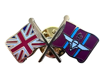 PARACHUTE REGIMENT And UNION JACK Metal Pin Badge M105 BRITISH MILITARY • £3.79