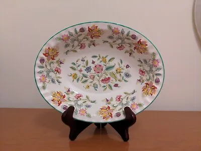 Minton Haddon Hall 9  Vegetable Bowl/Floral Chintz In Mint Condition/Green Strip • $34.95