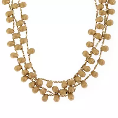 Marco Bicego Siviglia 18k Yellow Gold Beaded Triple Strand Necklace • $7281.77