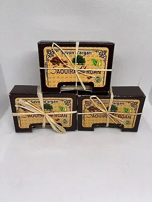 3 Artisanal Handmade Organic Pure Argan Oil Soap - Made & Shipped From Morocco • $32.99