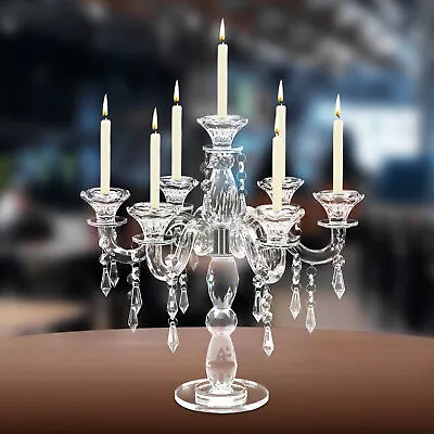 Crystal Candelabra Candlestick 7-arm Candle Holder Wedding Birthday Party Gift • $62