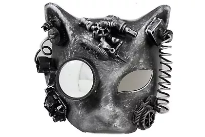 Unisex Black Robot Face Mask Halloween Costume Cat Steampunk Burning Man Party • $19.46