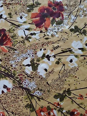 Vintage Vera Neumann Ladybug Tablecloth 81x60 Fall Gold Orange Green Burgundy • $32